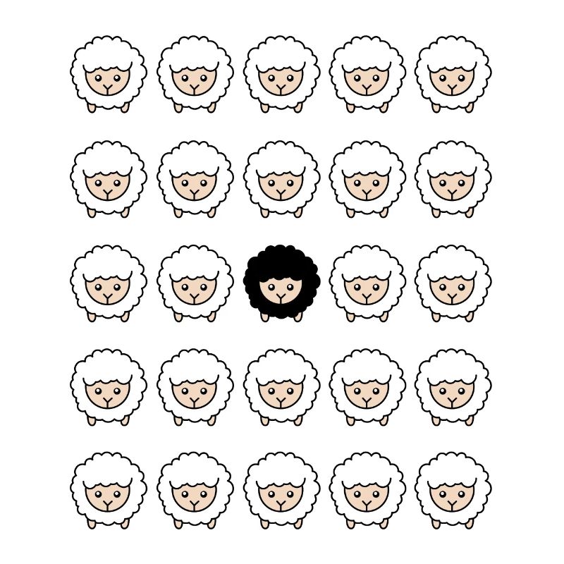 Schwarzes Schaf Außenseiter Schäfchen Geschenk