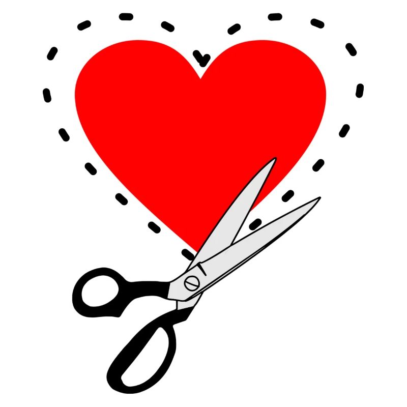 Pattern cutting red heart