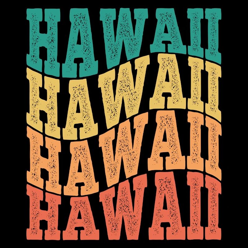 idee cadeau design graphique Hawaii multicouleur