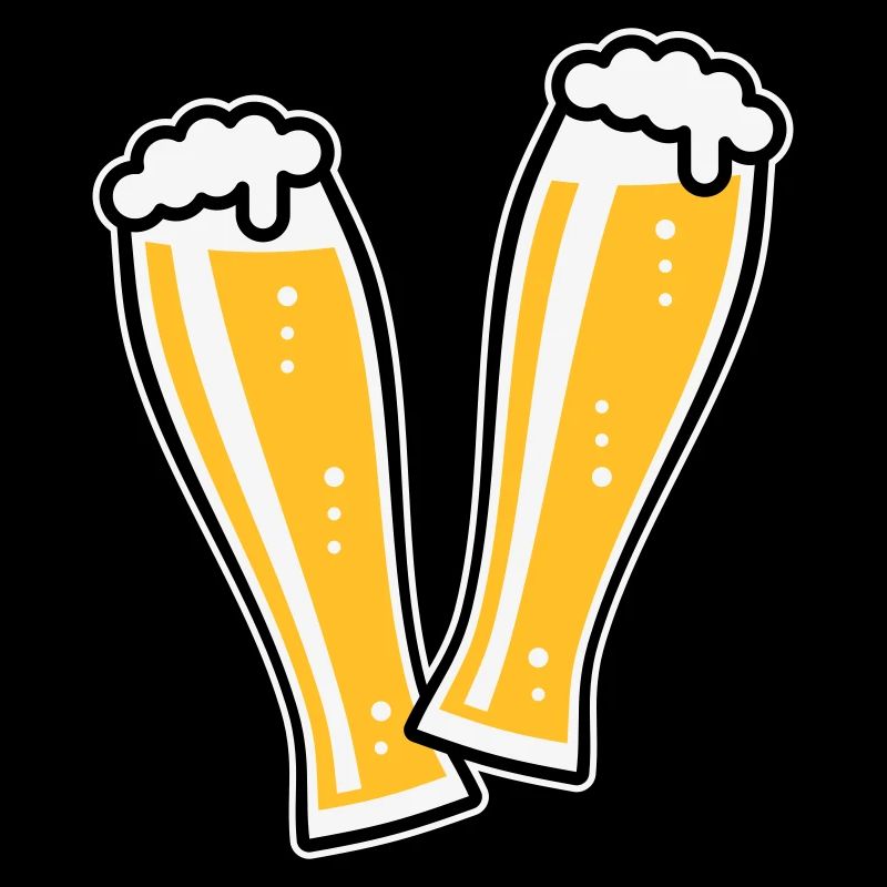 2 Weißbiergläser Stoßen An (Bier Weizenbier / 3C)