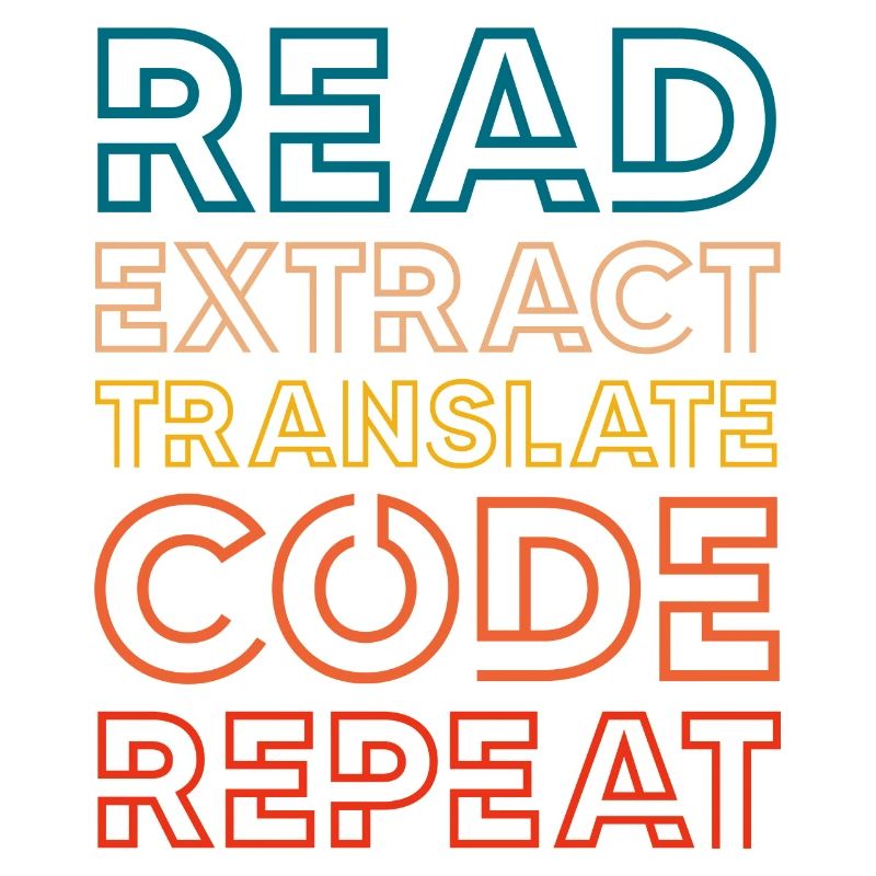 read extract translate code repeat Conception pour un