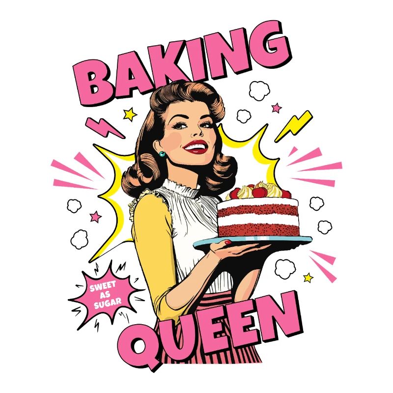 Cuisson Gâteau Cuisson Reine Cuisson Fée Boulanger Pop Art
