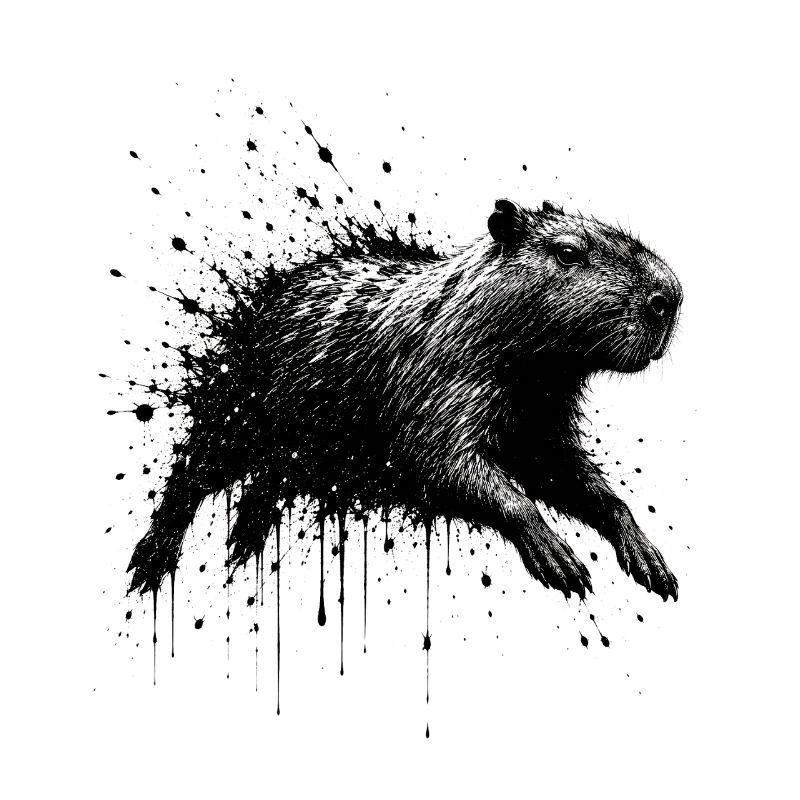 Illustration de projections de capybara
