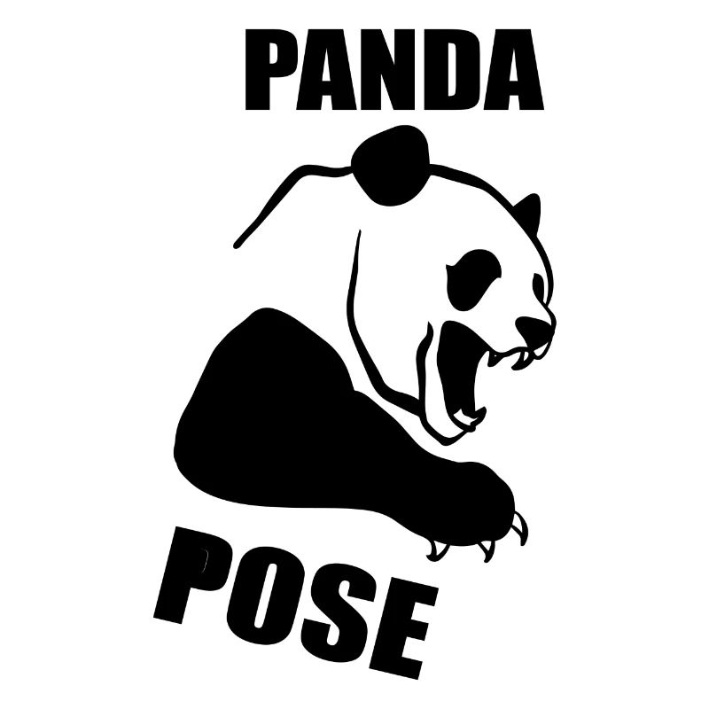 Panda pose böse Geschenk Bär Tier Sprüche