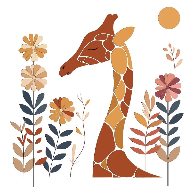Florale Giraffe
