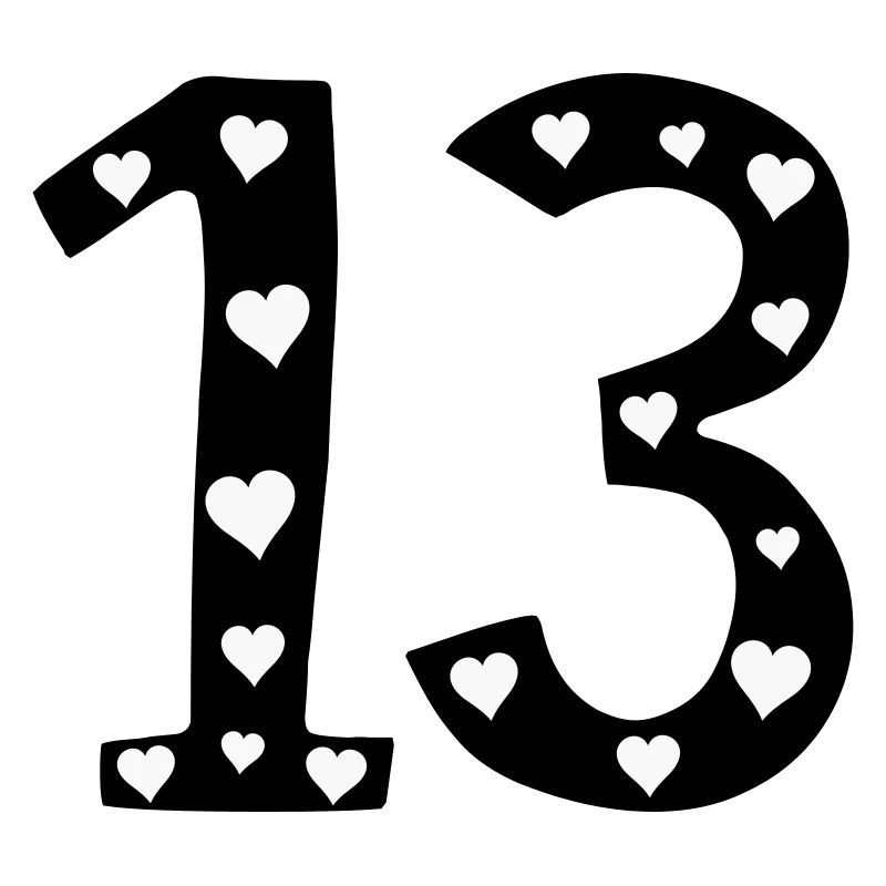 13 Geburtstag mit Herz
