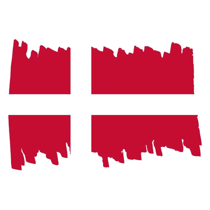 Drapeau national du Danemark - brosse verticale