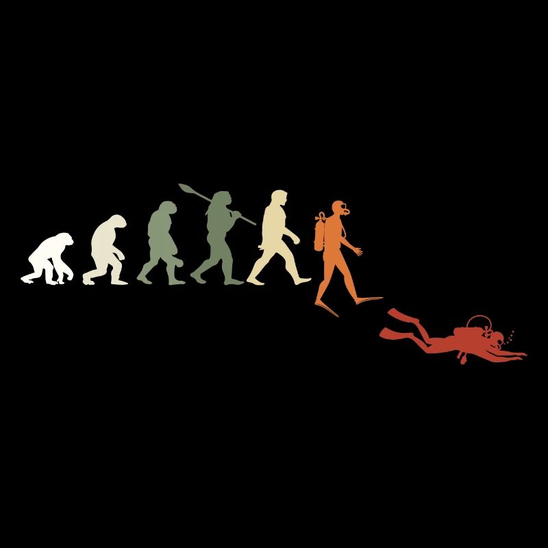 Plongée Évolution Rétro Cadeau Pour Plongeurs