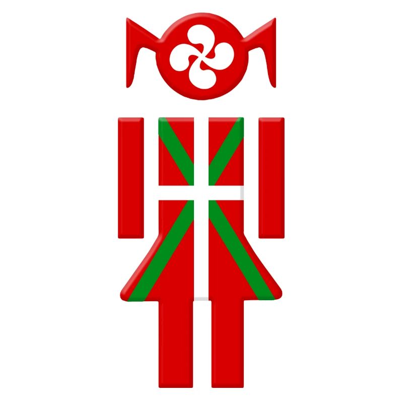 Fille Basque drapeau Euskadi
