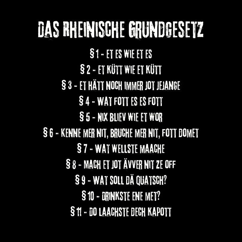 Et Kölsche Jrundjesetz Kölner Kölsche