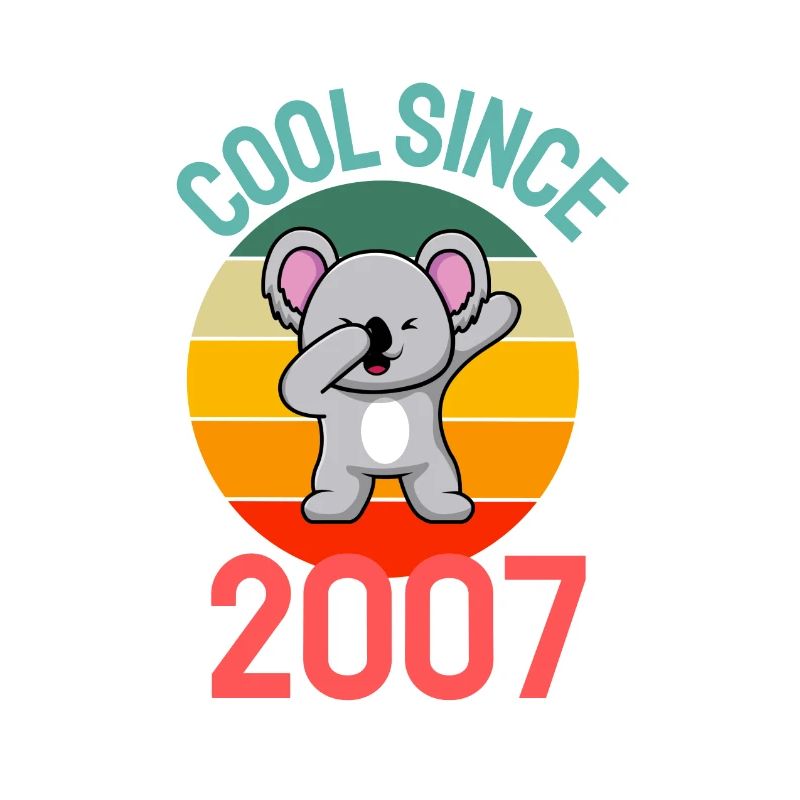 Cool seit 2007 Retro Dabbing Koala 15. Geburtstag