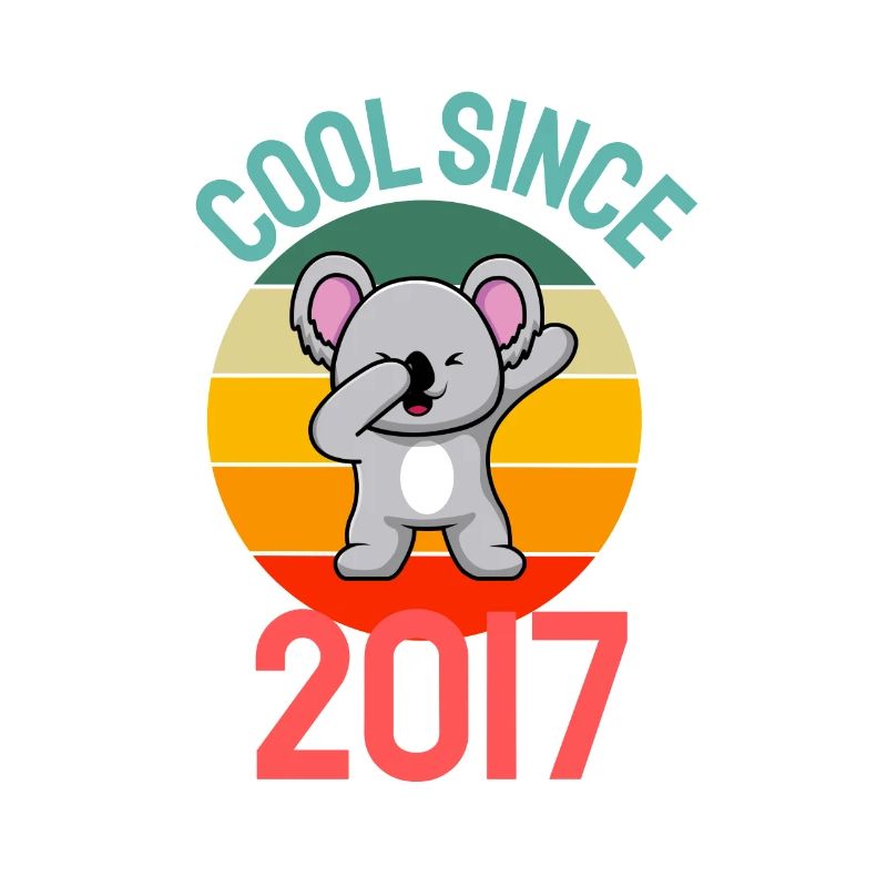 Cool seit 2017 Retro Dabbing Koala 5. Geburtstag