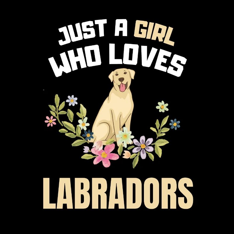 Hundebesitzer Mädchen Blumen Hunde Labrador