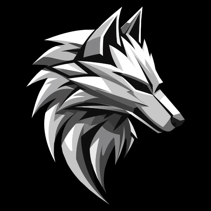 Conception de logo Wolf I Low Poly Art