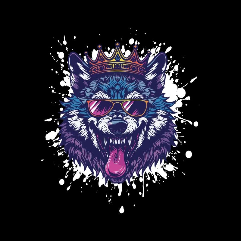 Wolf Comic Lustig Party