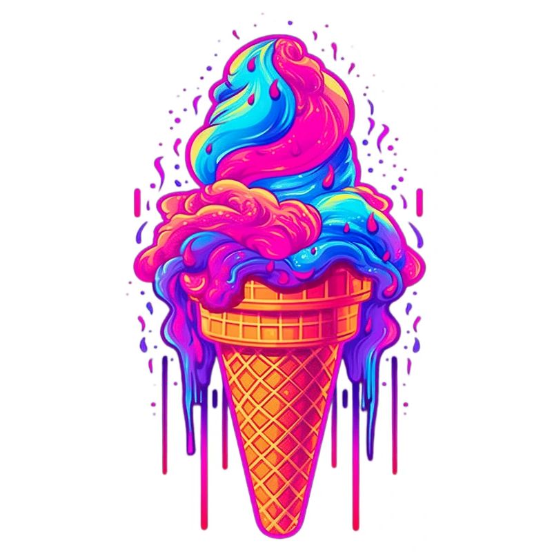 Retro Eiscream Eis Waffeleis für eine Eis