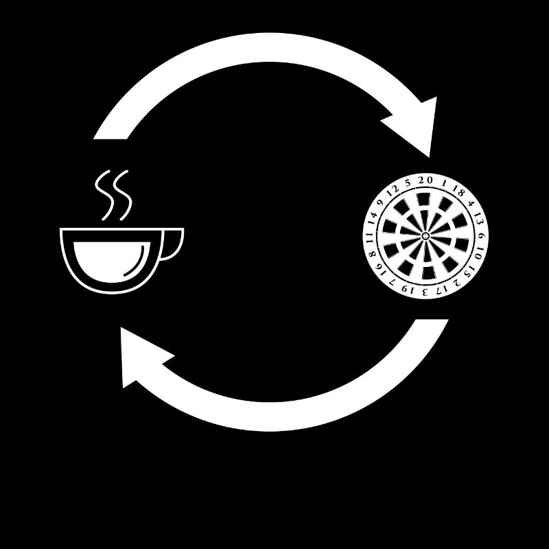 Laden der Pfeile - Kaffee - Dartscheibe -