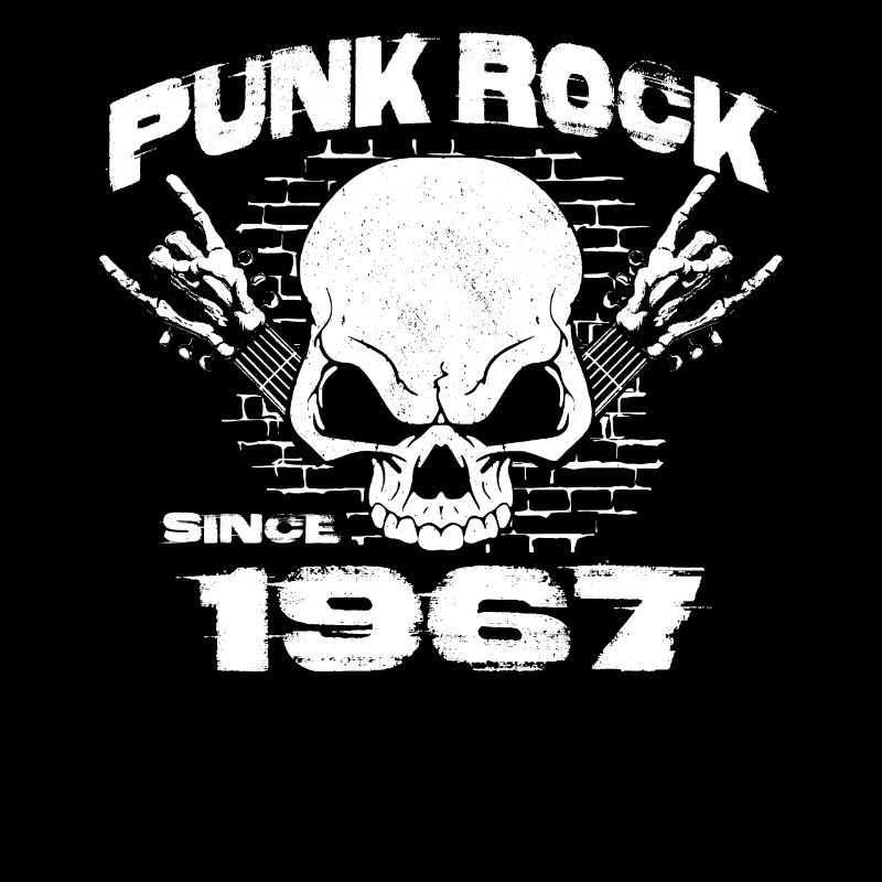 Punk Rock Since 1967 - Skull Rock Hands 57th