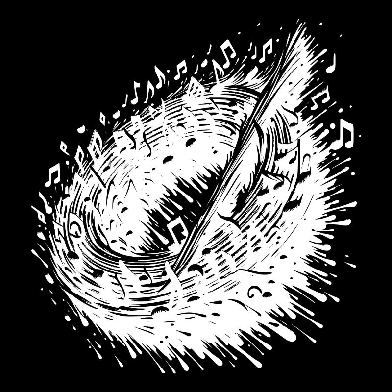 Cercle de notes de musique circulaire