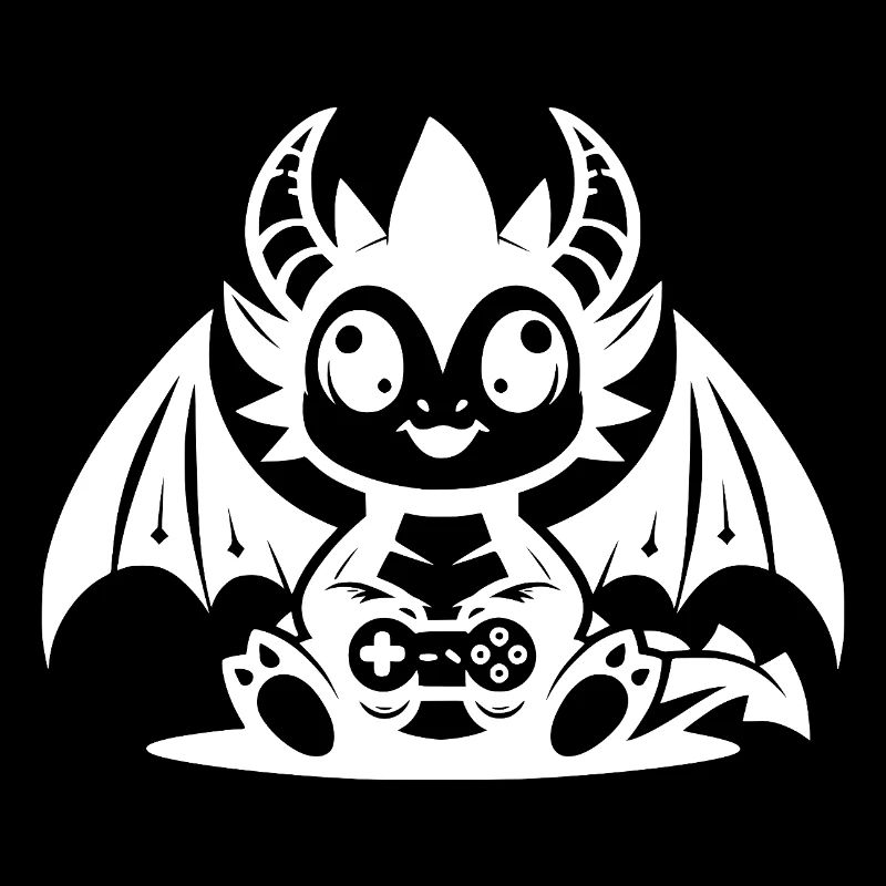 Little Kid Dragon with Horns and Controller