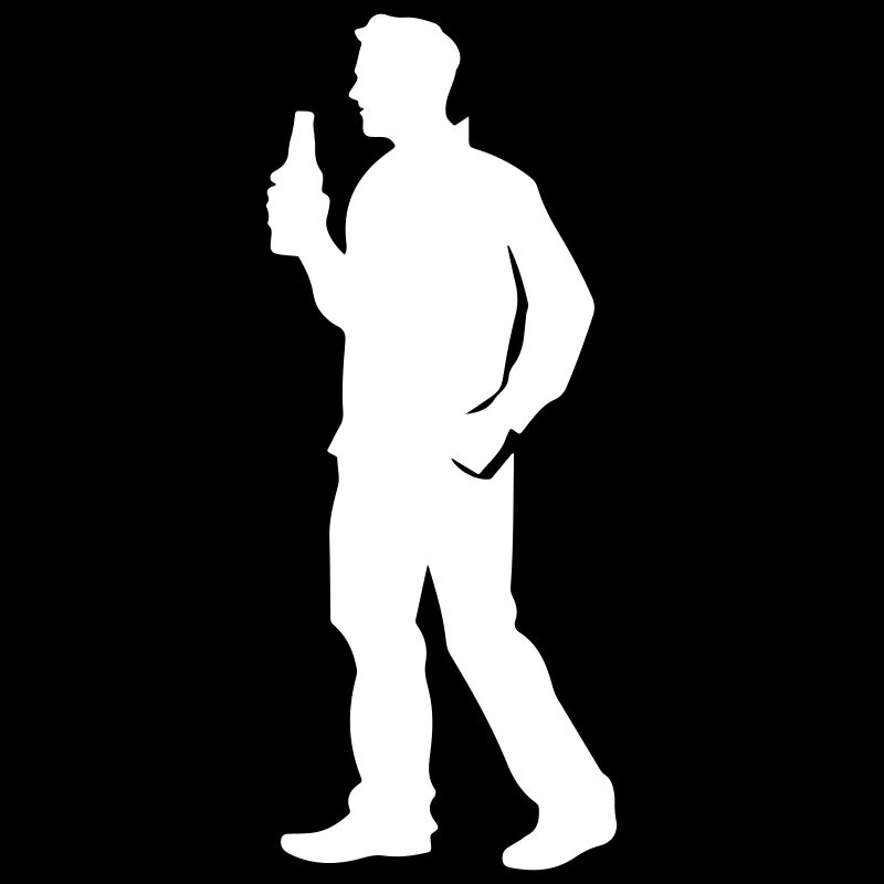 Bier Silhouette Mann