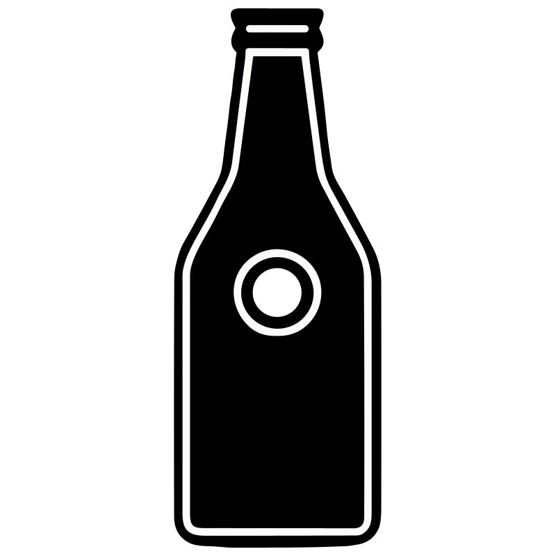 einfaches Piktogramm einer Flasche