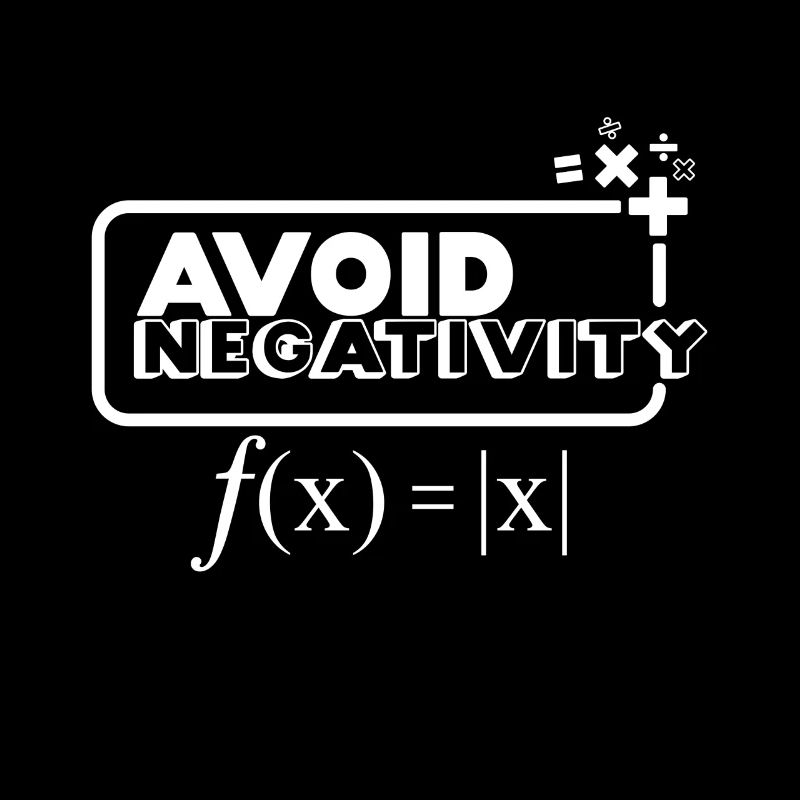 Avoid Negativity - white