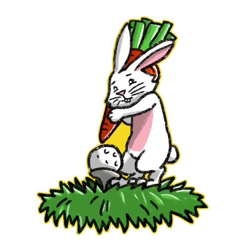 I love golf golfer easter bunny gift easter