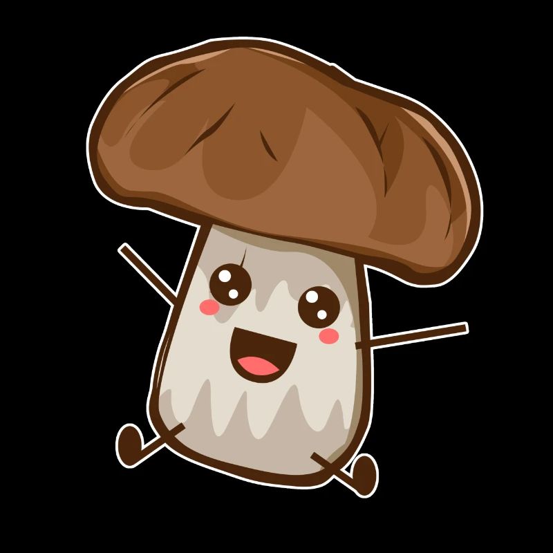 Mushroom Cartoon Comic Chibi Drawing Anime Gift