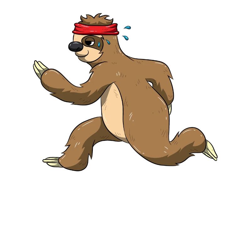 Funny Sloth Runner Jogger Jogging Gift