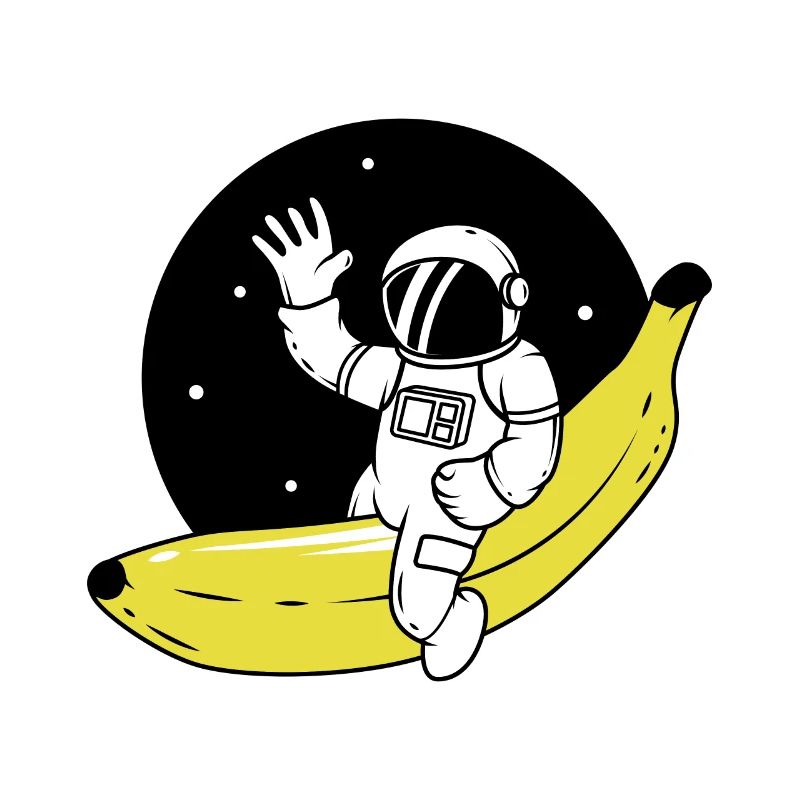 Astronaute de la banane de l'espace
