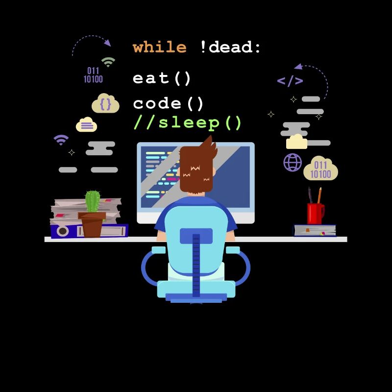 Eat Sleep Code Programmation informatique