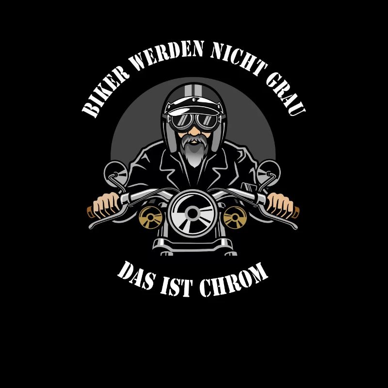 Retro Motor Biker werden nicht grau Das ist Chrom