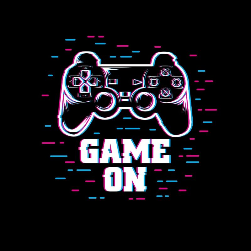 Game on mit Controller bunt