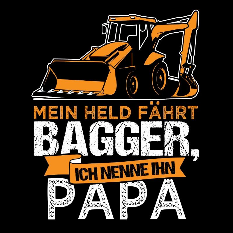 Excavator Construction Worker Builder Papa Father Gift