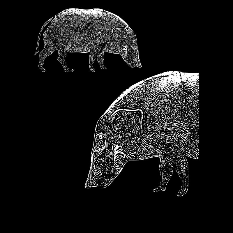 Paintbrush pig River pig Gift idea