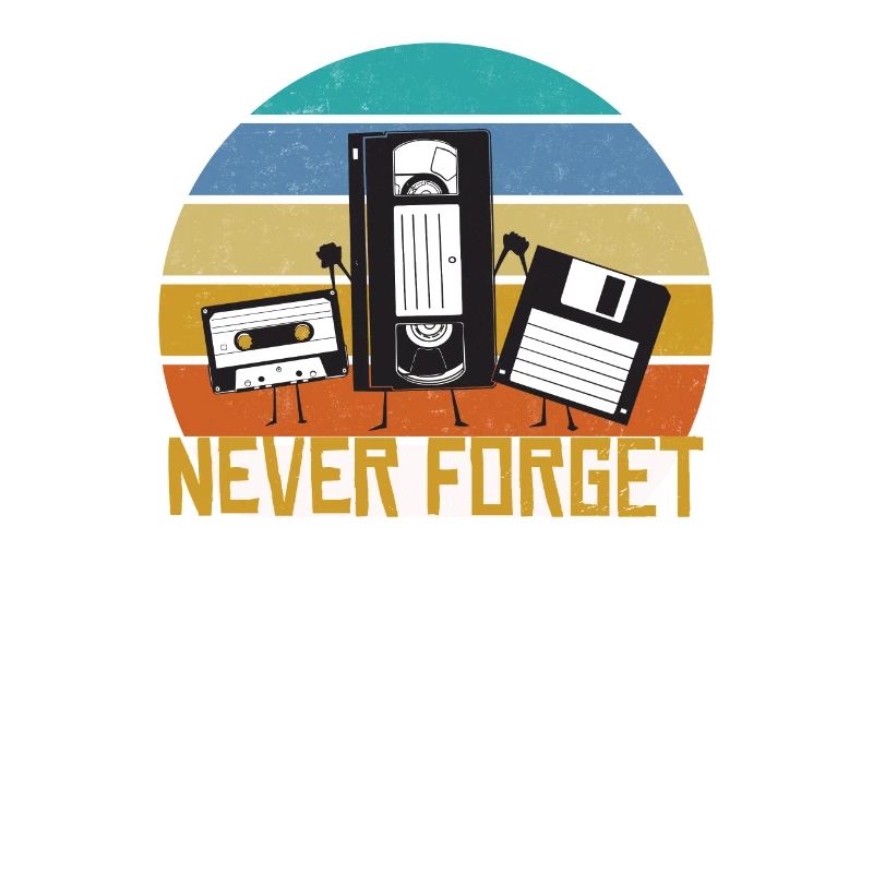 Never Forget Rétro cassette VHS disquette cadeau