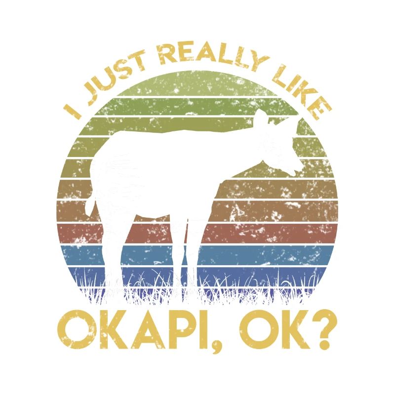 Retro Okapi Zebra Forest Giraffe Math Fibonacci