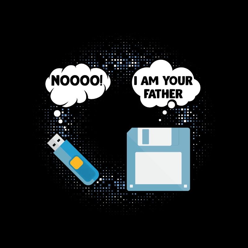 Floppy disk USB flash drive father computer