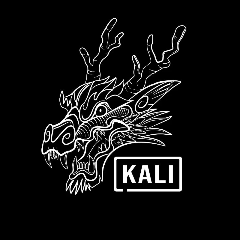 Kali Linux Computer Administrator Tux Drachen Kopf