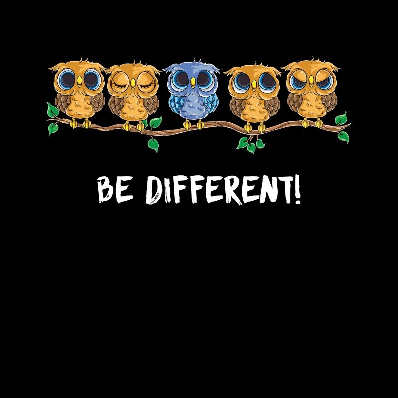 Be Different - Eule Spruch Owl Vogel - Süßes Eulen