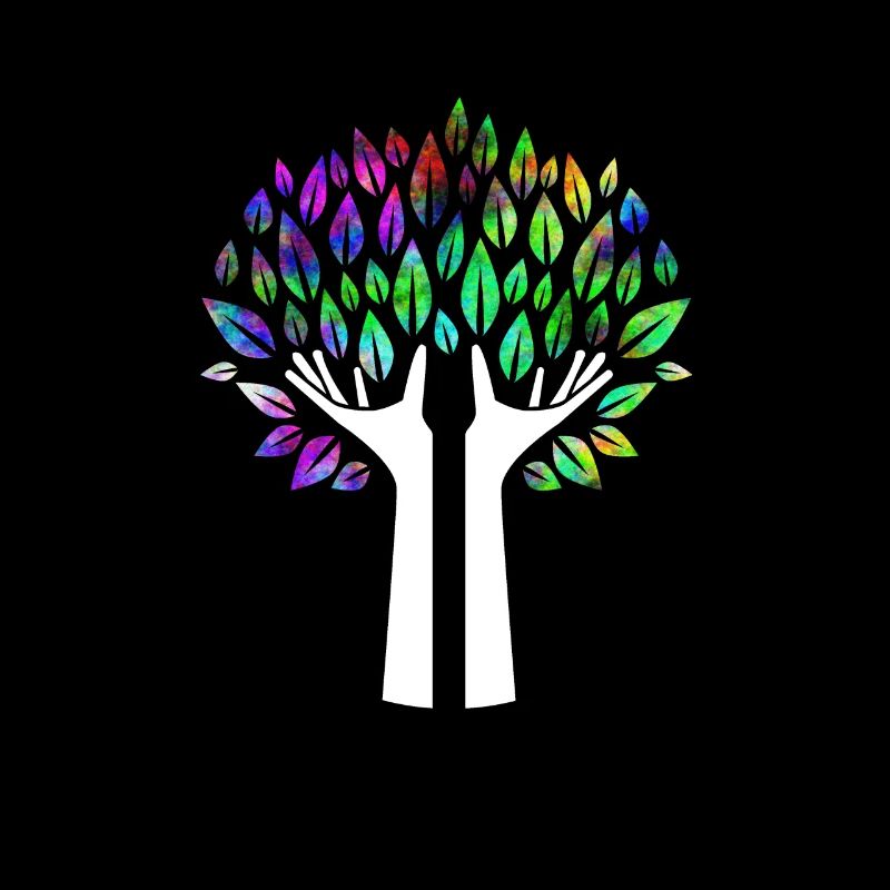 Hands tree psychedelic