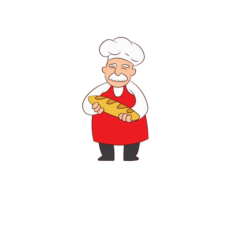Baker - baker with bread in hand