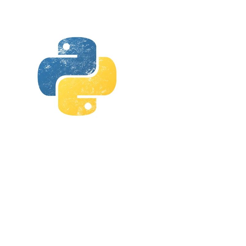 Funny Python Programmer Programming Distressed