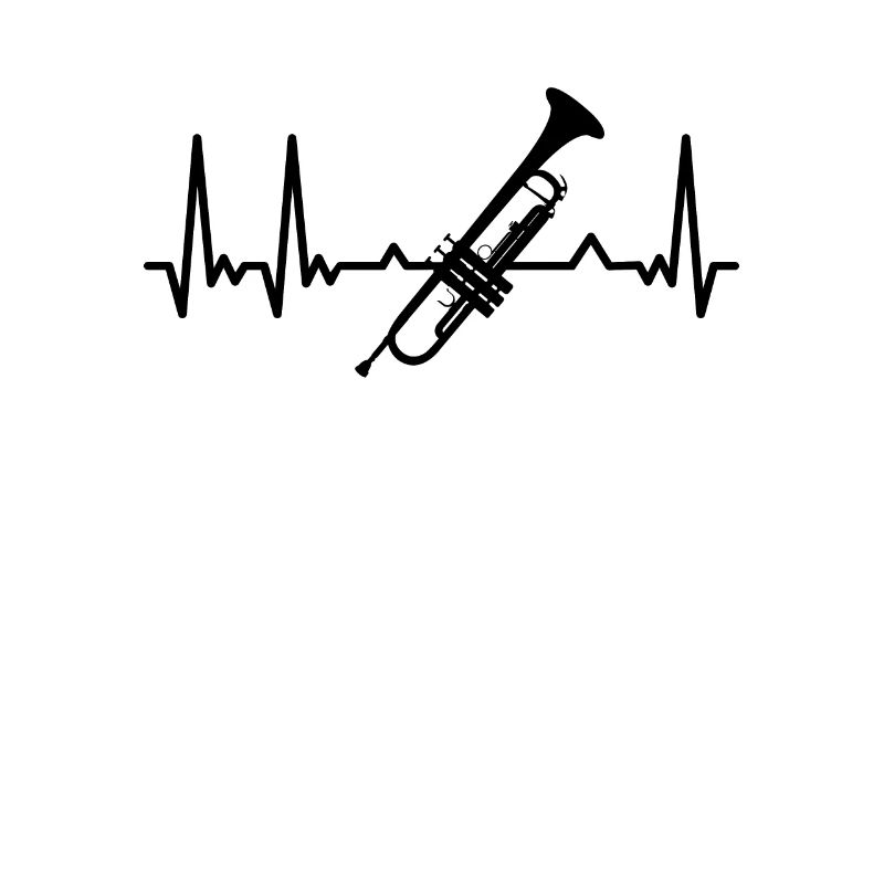 Trompete Herzfrequenz Leidenschaft Herz Geschenk