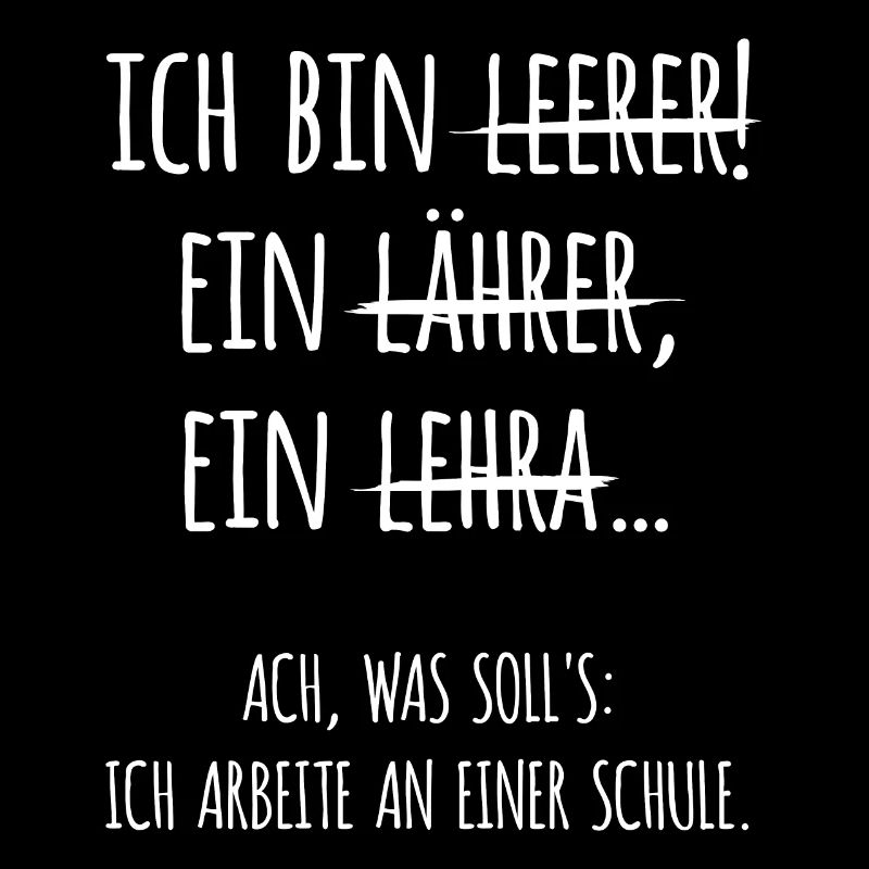 Ich bin Lehrer Lehrerin Schule Beruf Geschenk