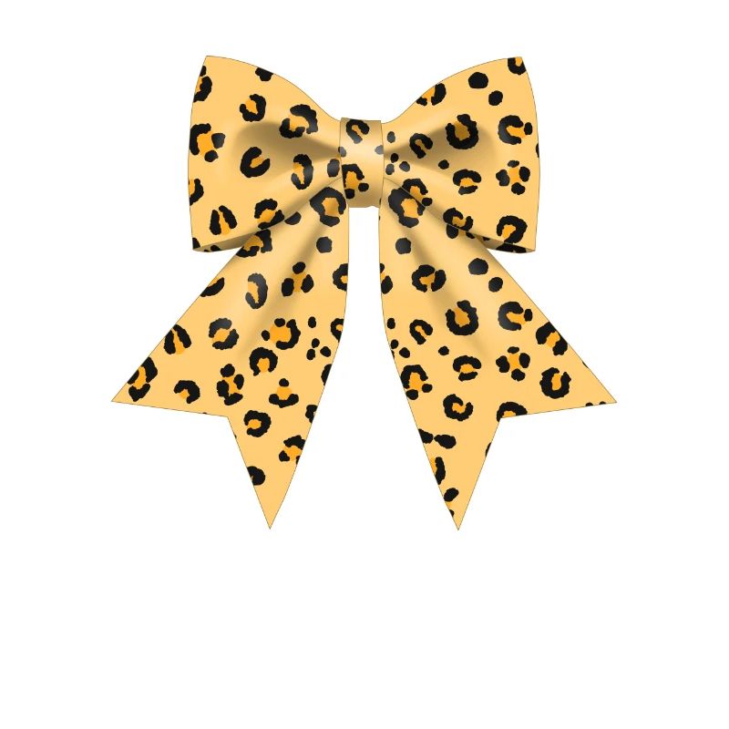 Large bow with leopard pattern gift