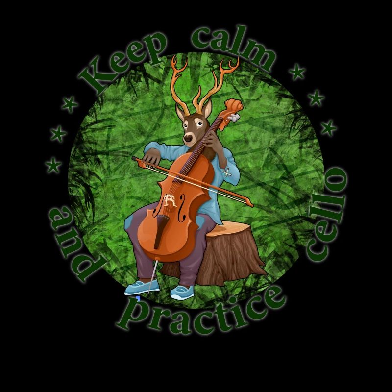 Keep calm practice cello cello reindeer