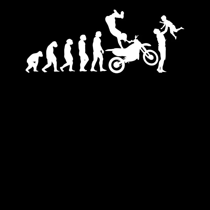 Biker Evolution Dad Motorcyclist Motorcycle Cross
