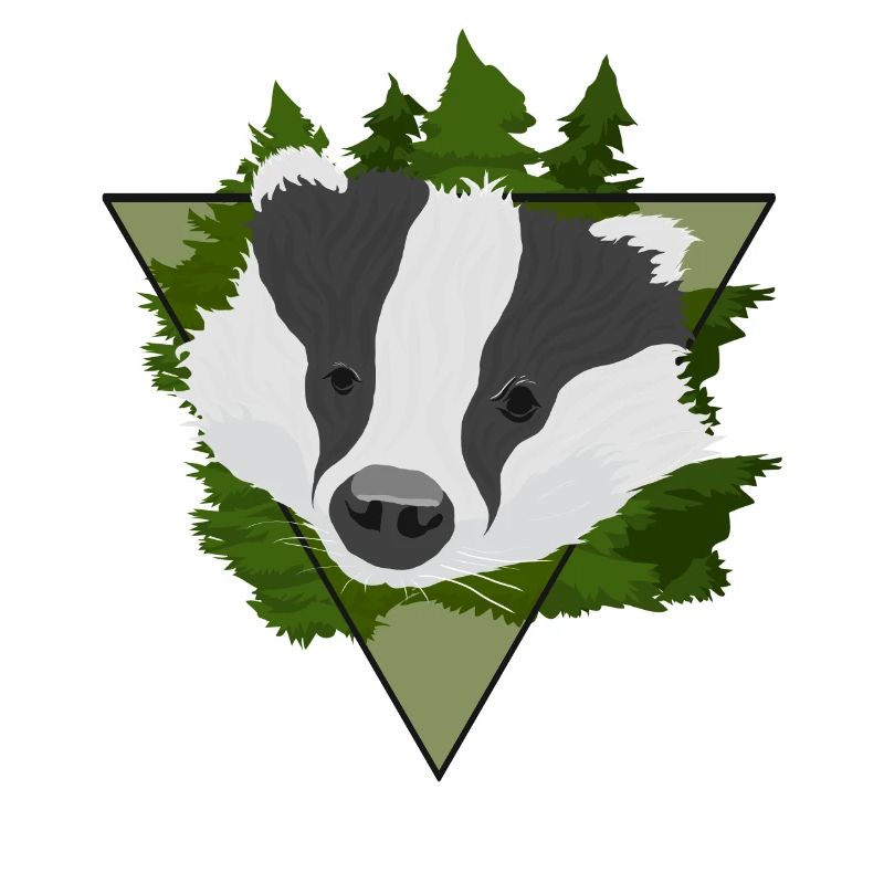 Dachs im Wald - Frechdachs Comicstil Geschenkidee